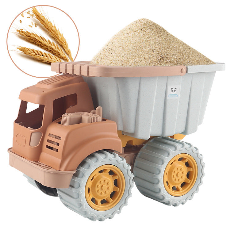 Children's Wheat Straw Medium Beach Simulation Construction Vehicle Toy, MyKids-USA®, Toy Truck, MyKids-USA - Size/Age - Average Size (0-12Y) - Color - Blue -  -  - JM2303182221-1-A