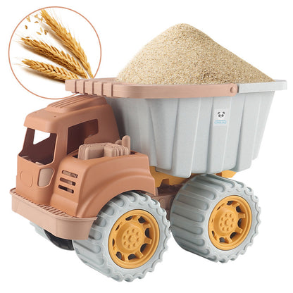 Children's Wheat Straw Medium Beach Simulation Construction Vehicle Toy, MyKids-USA®, Toy Truck, MyKids-USA - Size/Age - Average Size (0-12Y) - Color - Blue -  -  - JM2303182221-1-A