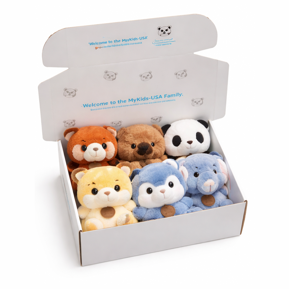 MyKids-USA® 6.5” Scented Animal Plush Toy – Super Soft PP Cotton, MyKids-USA®, Stuffed Animals, MyKids-USA - Color - Assorted B -  -  -  -  - PLS-16-ASS-B.