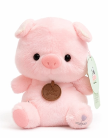 MyKids-USA® 6.5” Scented Animal Plush Toy – Super Soft PP Cotton, MyKids-USA®, Stuffed Animals, MyKids-USA - Color - Pig (Pink) -  -  -  -  - PLS-16-PIG-PNK.