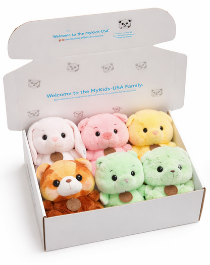 MyKids-USA® 6.5” Scented Animal Plush Toy – Super Soft PP Cotton, MyKids-USA®, Stuffed Animals, MyKids-USA - Color - Assorted A -  -  -  -  - PLS-16-ASS-A.