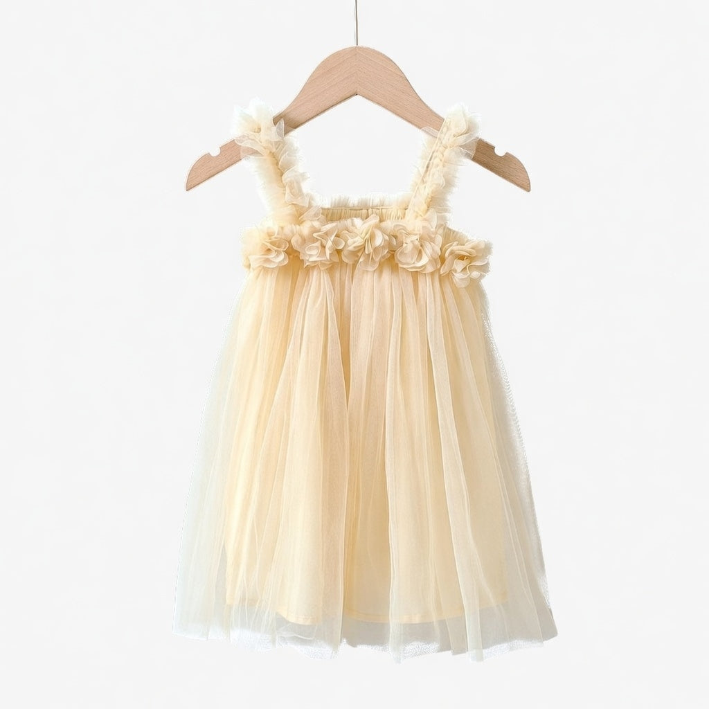 Summer Baby Kids Girls Sleeveless 3D Flowers Mesh Strap Dress, MyKids-USA®, Baby & Toddler Dresses, MyKids-USA -  -  -  -  -  -  - .