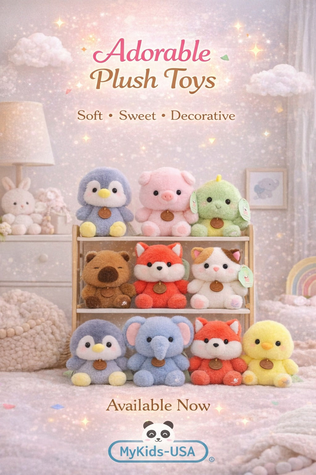 MyKids-USA® 6.5” Scented Animal Plush Toy – Super Soft PP Cotton, MyKids-USA®, Stuffed Animals, MyKids-USA -  -  -  -  -  -  - .