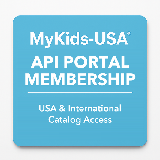 MyKids-USA API Portal Membership – USA & International Catalog Access
