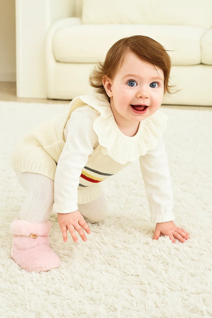 Newborn Baby Solid Color Plush Warm Shoes Outfits In Autumn & Winter, MyKids-USA®, Shoes, MyKids-USA -  -  -  -  -  -  - 