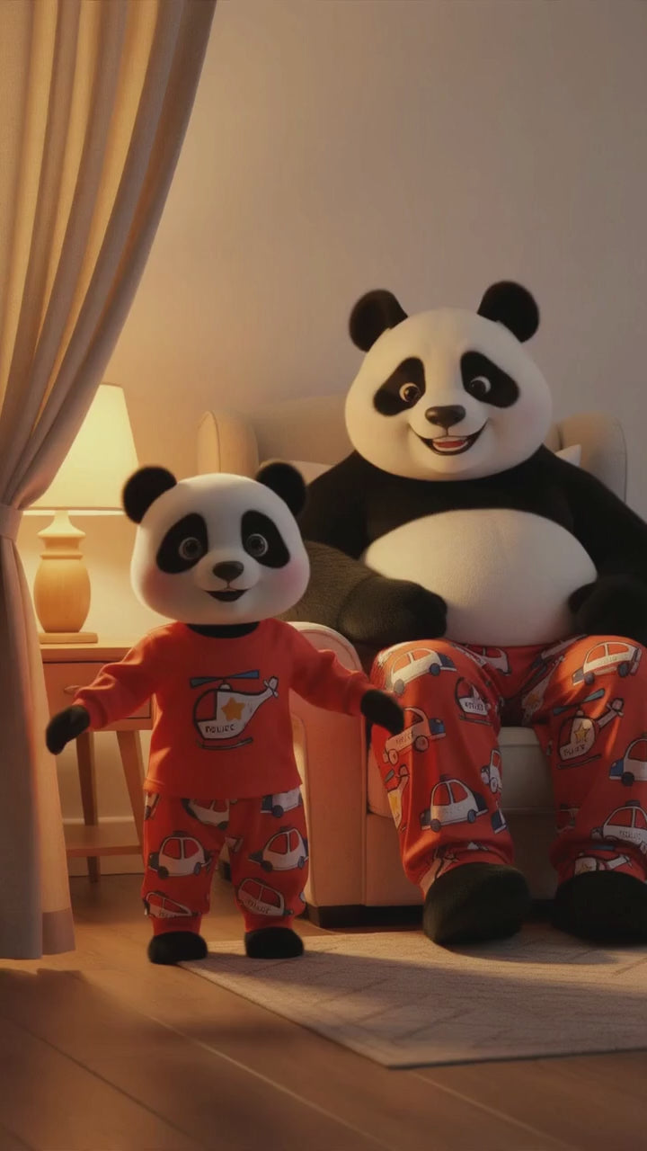 MyKids Panda Reel MyKids-USA® Police Adventure Long Sleeve Kids Pajama Set –  Patrol Cars & Helicopter Design