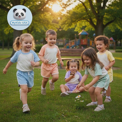 Round Neck Short-Sleeved Top & Shorts Summer Cotton Set