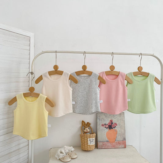 Arrival Summer Baby Kids Girls Solid Color Top Vest, MyKids-USA®, Baby & Children's Tops, MyKids-USA -  -  -  -  -  -  - .