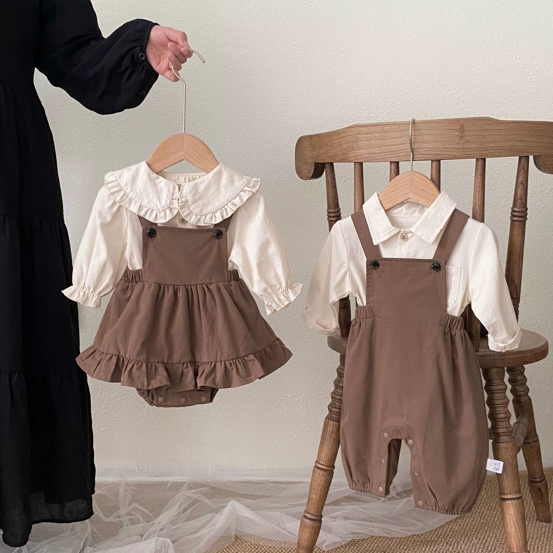 Spring and Autumn Baby Kids Single Breasted Long Sleeves Top and Sleeveless Onesies or Overalls Clothing Set, MyKids-USA®, Baby & Toddler Outfits, MyKids-USA -  -  -  -  -  -  - 