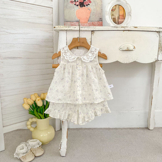 Arrival Summer Baby Kids Girls Sleeveless Floral Pattern Top and Shorts Clothing Set, MyKids-USA®, Baby & Children's Outfits, MyKids-USA -  -  -  -  -  -  - .