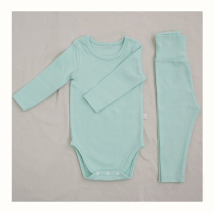 Spring and Autumn Baby Kids Unisex Long Sleeves Solid Color Bodysuit and Pants Clothing Set, MyKids-USA®, Baby & Toddler Outfits, MyKids-USA - Size/Age - 66 (3-6M) - Color - Apricot -  -  - TR2512251119-A.
