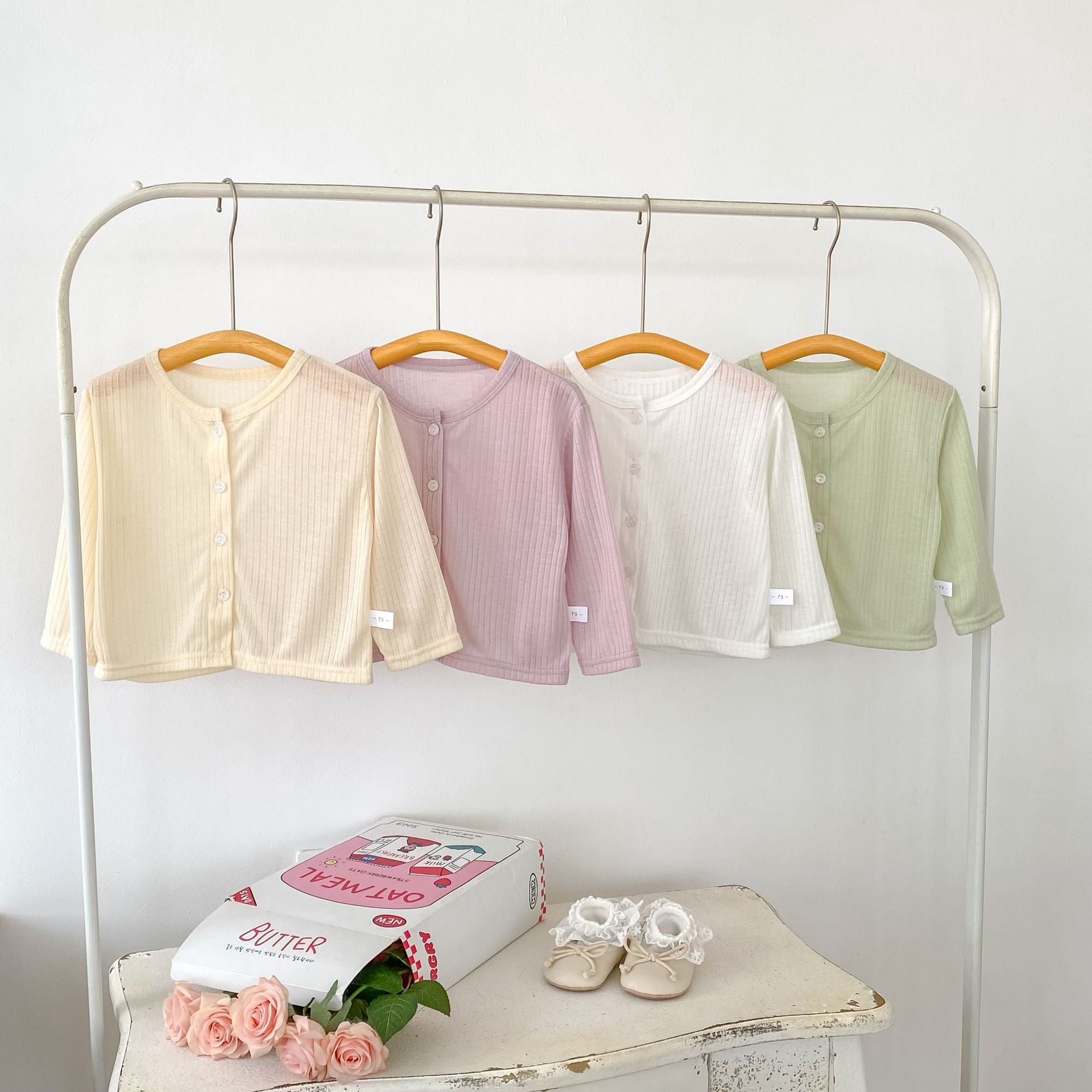 Summer Arrival Baby Girls Simple Long Sleeves Thin Knitted Top, MyKids-USA®, Baby & Toddler Tops, MyKids-USA -  -  -  -  -  -  - 