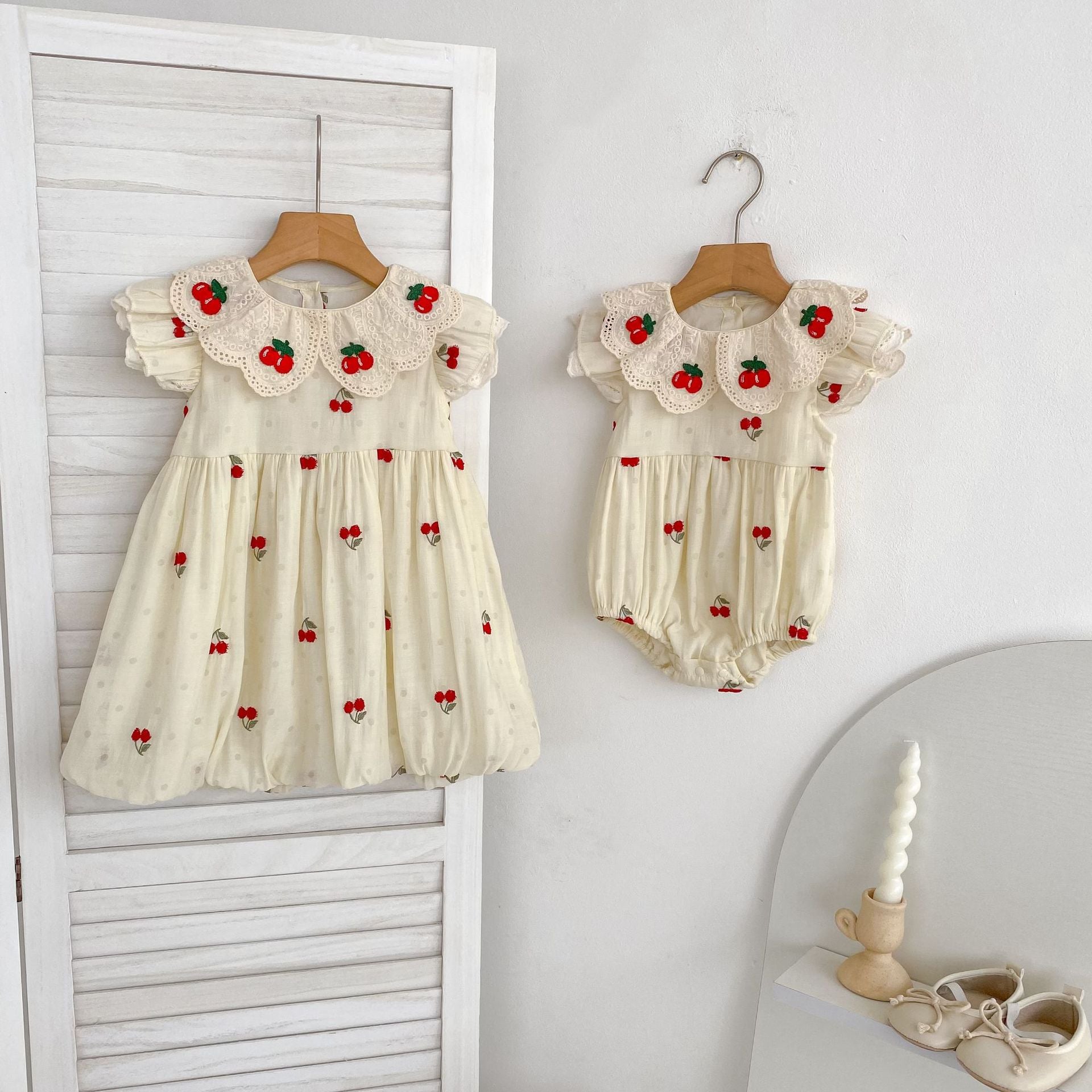 Summer Girls Cute Cherry Pattern Onesies and Dress – Princess Sister Matching Set, MyKids-USA®, Baby & Children's Outfits, MyKids-USA -  -  -  -  -  -  - .