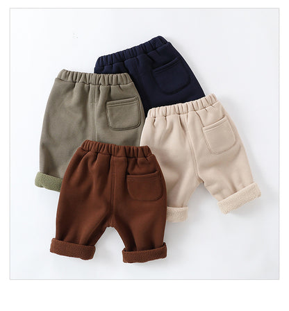 Infant Baby Girls 4-Colors Velvet-In Winter Pants