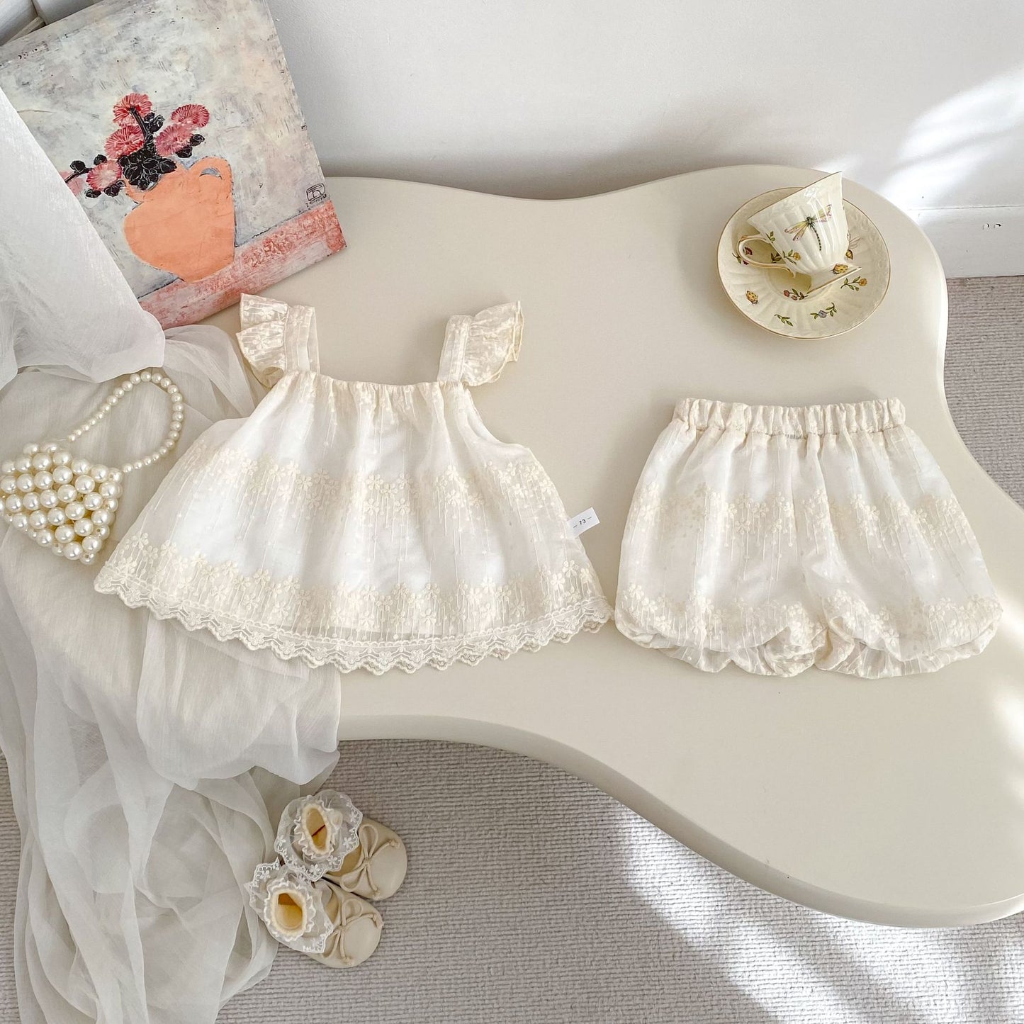 Summer Baby Kids Girls Sleeveless Flowers Pattern Vest and Shorts Clothing Set, MyKids-USA®, Baby & Children's Outfits, MyKids-USA -  -  -  -  -  -  - .
