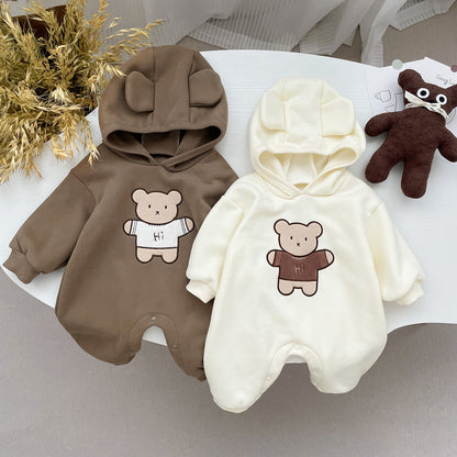 Winter and Autumn Arrival Baby Unisex Long Sleeves Animals Cartoon Pattern Hooded Rompers, MyKids-USA®, Baby One-Pieces, MyKids-USA -  -  -  -  -  -  - 
