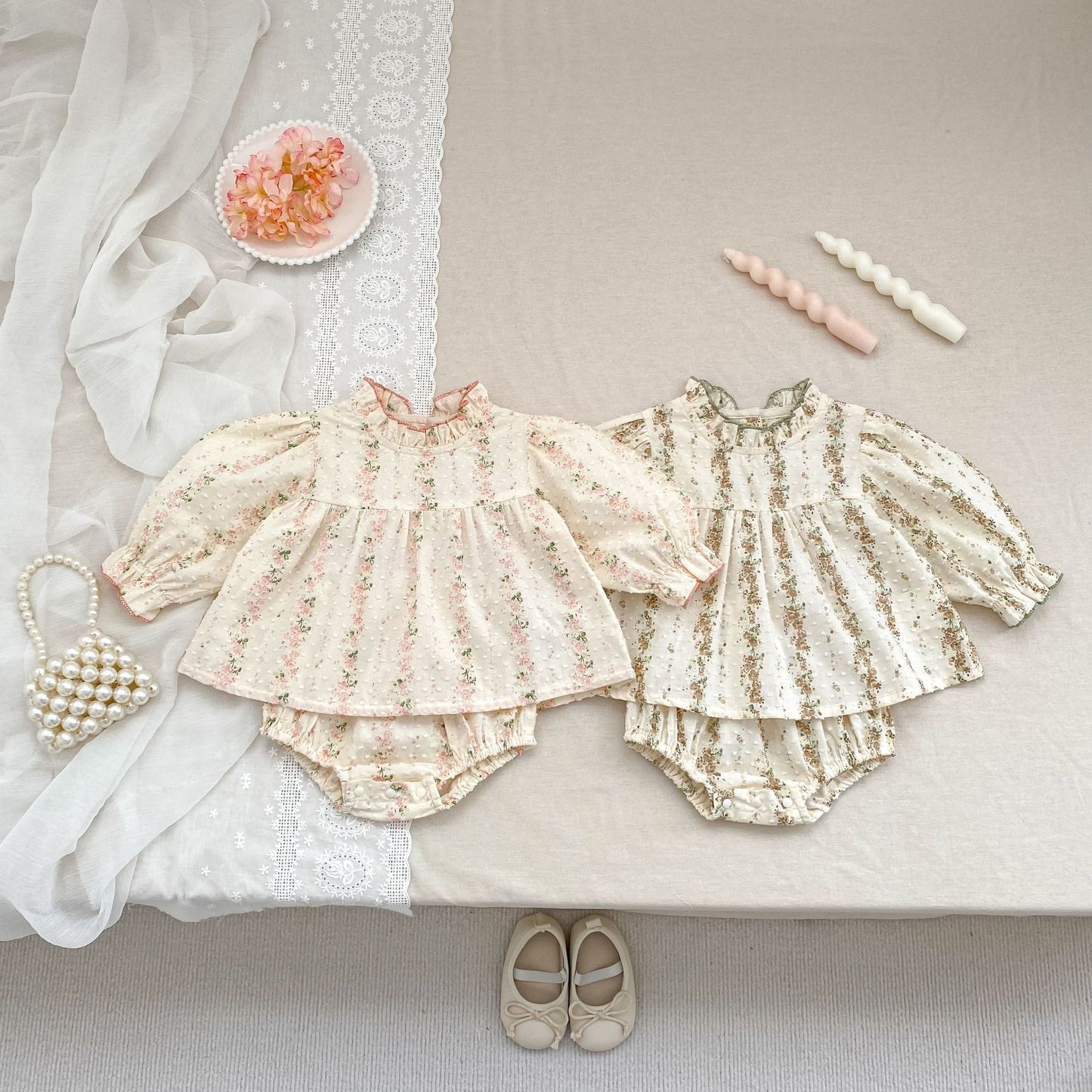 Spring Baby Kids Floral Pattern Long Sleeves Top Dress and Bloomers Clothing Set for Girls, MyKids-USA®, Baby & Toddler Outfits, MyKids-USA -  -  -  -  -  -  - .