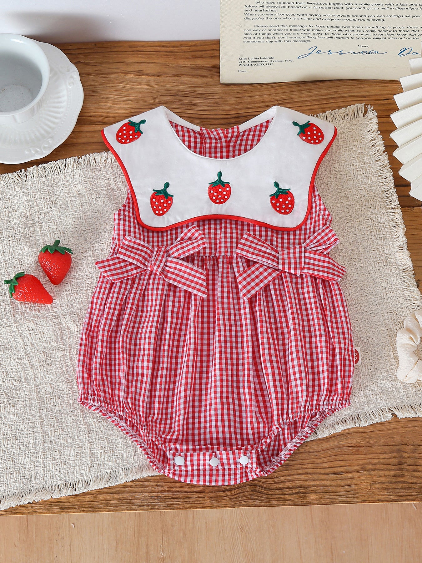 MyKids-USA® Summer Arrival Baby Girls Sleeveless Cute Plaid/Dots Pattern Bodysuit