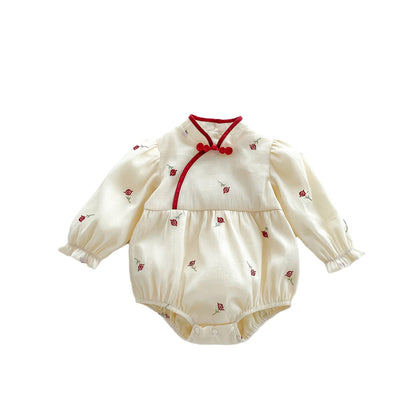 Floral Pattern New Style Long Sleeve Onesies