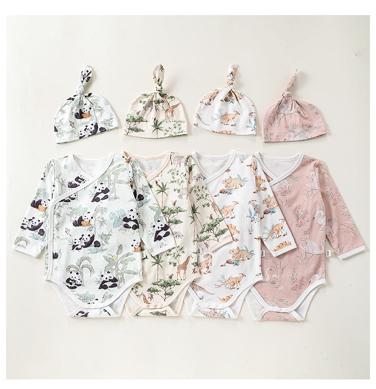 Autumn Hot Selling Baby Unisex Cartoon Animals Pattern Onesies with Hat, MyKids-USA®, Baby One-Pieces, MyKids-USA -  -  -  -  -  -  - 