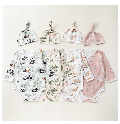 Autumn Hot Selling Baby Unisex Cartoon Animals Pattern Onesies with Hat, MyKids-USA®, Baby One-Pieces, MyKids-USA -  -  -  -  -  -  - 