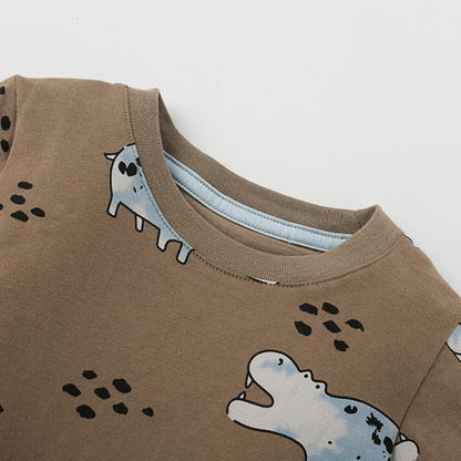 Baby Boy Print Pattern Casual 2023 Fashion Clothing Sets