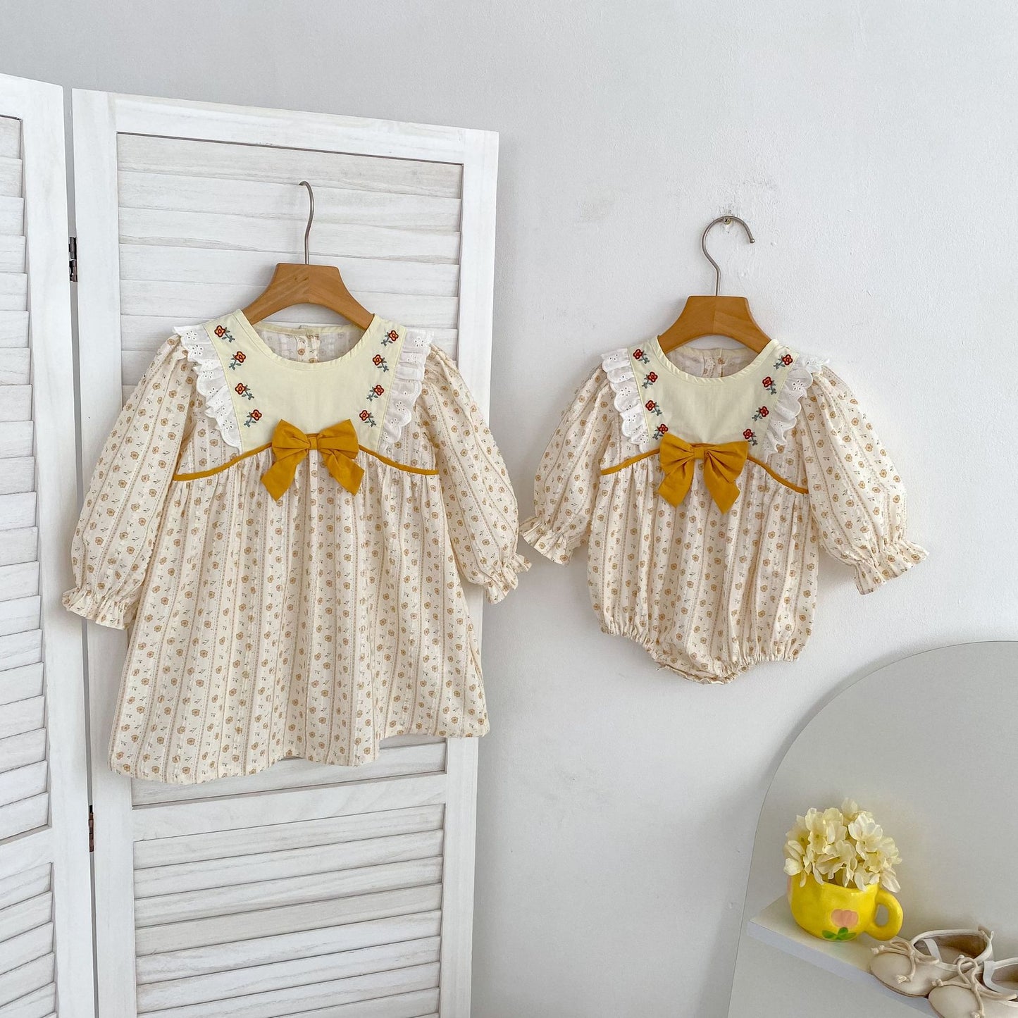 Arrival Spring and Autumn Flowers Pattern Baby Kids Girls Onesies and Dress – Princess Sister Matching Set, MyKids-USA®, Baby & Toddler Outfits, MyKids-USA -  -  -  -  -  -  - .