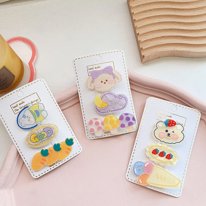 Children’s Cute Acrylic Small Animal Girl Heart Side Hairpin Hair Clips, MyKids-USA®, Hair Pins, Claws & Clips, MyKids-USA -  -  -  -  -  -  - 