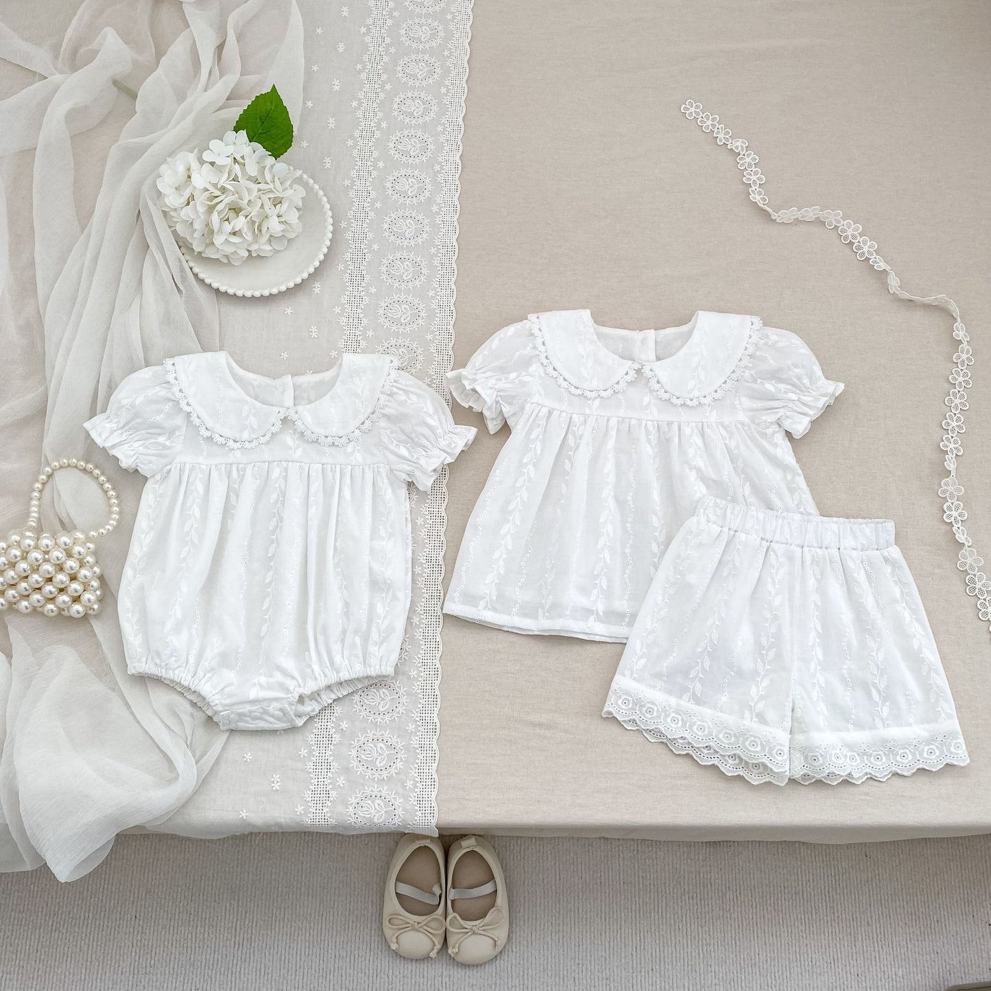 Arrival Summer Flowers Pattern Embroidered Baby Kids Girls Onesies and Clothing Sets – Princess Sister Matching Set, MyKids-USA®, Baby & Children's Outfits, MyKids-USA -  -  -  -  -  -  - .
