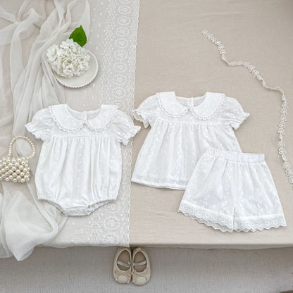 Arrival Summer Flowers Pattern Embroidered Baby Kids Girls Onesies and Clothing Sets – Princess Sister Matching Set, MyKids-USA®, Baby & Children's Outfits, MyKids-USA -  -  -  -  -  -  - .