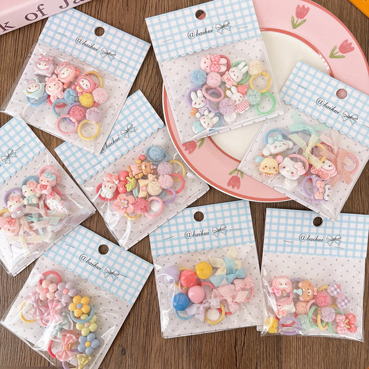 Collection of 10 Pieces Cartoon Hair Ties, MyKids-USA®, Ponytail Holders, MyKids-USA -  -  -  -  -  -  - .