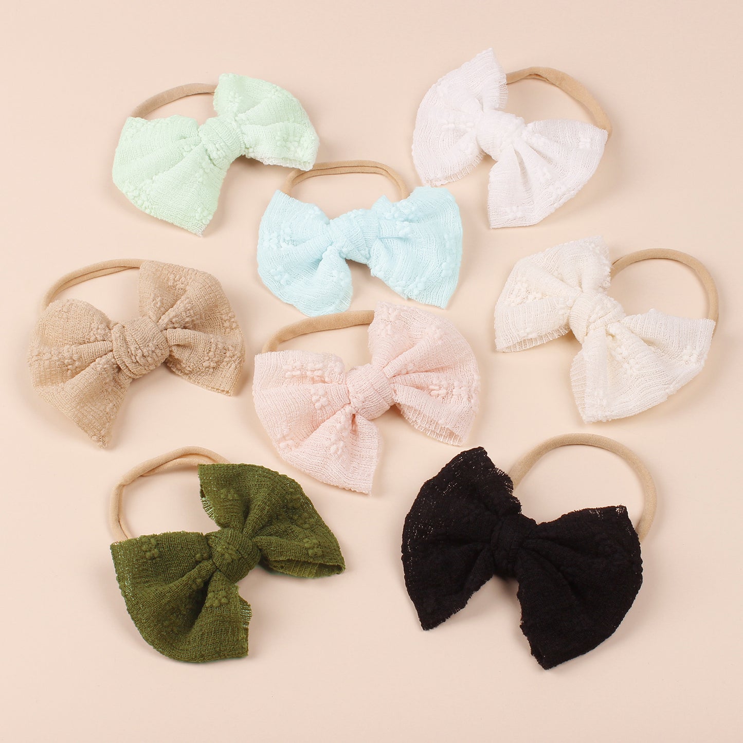 Baby Simple Style Bow Tie Hair Tape For Children