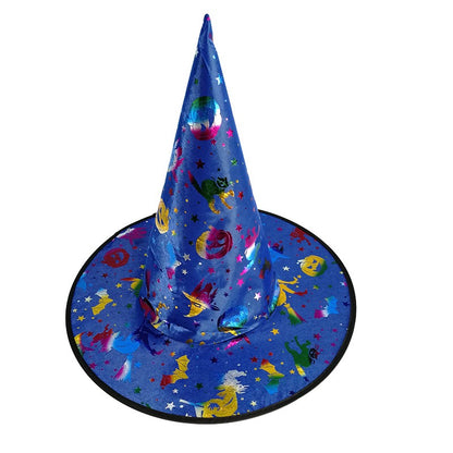 Halloween Bronzed Witch Hats Masquerade Dress Up Decoration, MyKids-USA®, Costume Accessories, MyKids-USA - Size/Age - Kids & Adult (Average Size) - Color - Blue -  -  - JM2206092213-C