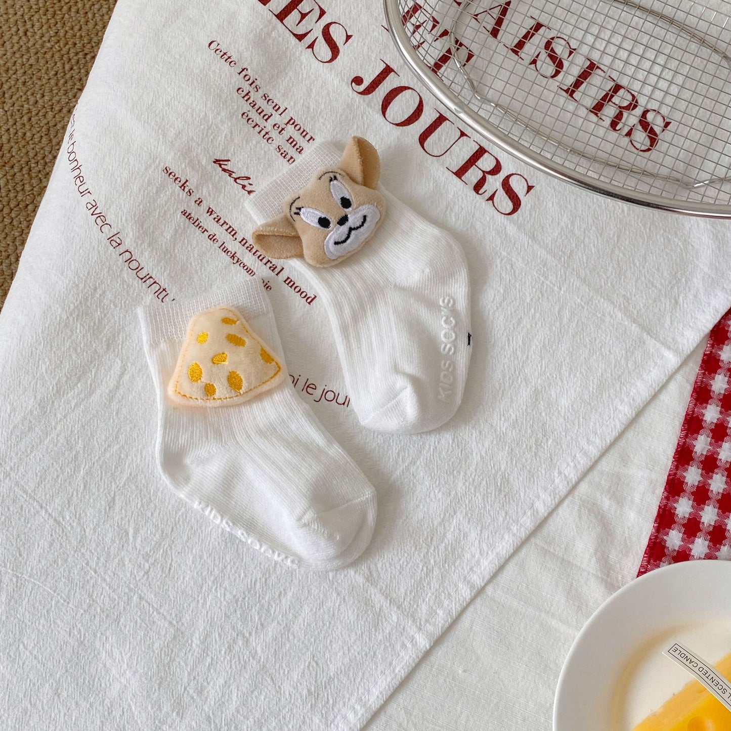 Autumn and Spring Baby Unisex Breathable Simple Cartoon Pattern Socks, MyKids-USA®, Baby & Toddler Socks & Tights, MyKids-USA - Size/Age - S (0-1Y) - Color - White -  -  - TR2512062305-K.