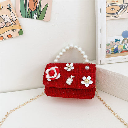 Stylish And Versatile Carry-On Girls’ Portable Red Crossbody Handbag