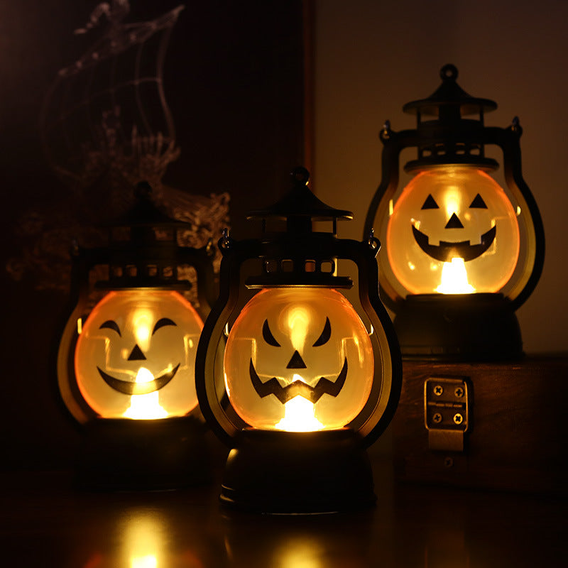 Halloween 4 pieces set Vintage Hanging Oil Lamp Electronic Candle Pumpkin Light, MyKids-USA®, Seasonal & Holiday Decorations, MyKids-USA -  -  -  -  -  -  - 