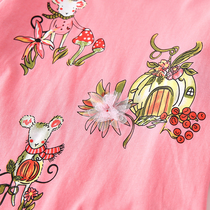 Spring and Autumn Girls Floral Pattern Long Sleeves Top and Pants Clothing Set, MyKids-USA®, Baby & Toddler Outfits, MyKids-USA -  -  -  -  -  -  - 