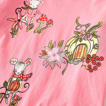 Spring and Autumn Girls Floral Pattern Long Sleeves Top and Pants Clothing Set, MyKids-USA®, Baby & Toddler Outfits, MyKids-USA -  -  -  -  -  -  - 