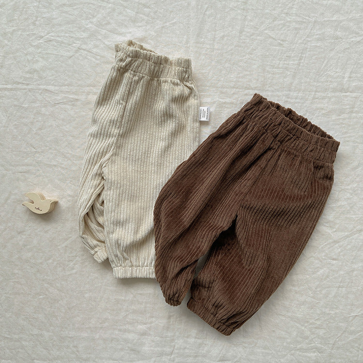 Autumn and Spring Arrival Baby Unisex Corduroy Solid Color Pants, MyKids-USA®, Trousers, MyKids-USA -  -  -  -  -  -  - .