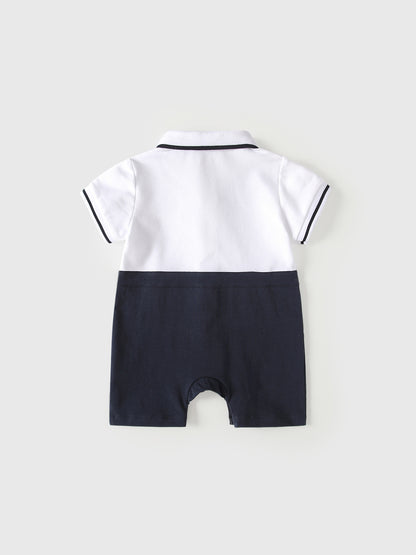 Summer Arrival Baby Boys Short Sleeves Color Patchwork Single Breasted Rompers Bodysuits, MyKids-USA®, Baby & Children's One-Pieces, MyKids-USA -  -  -  -  -  -  - .