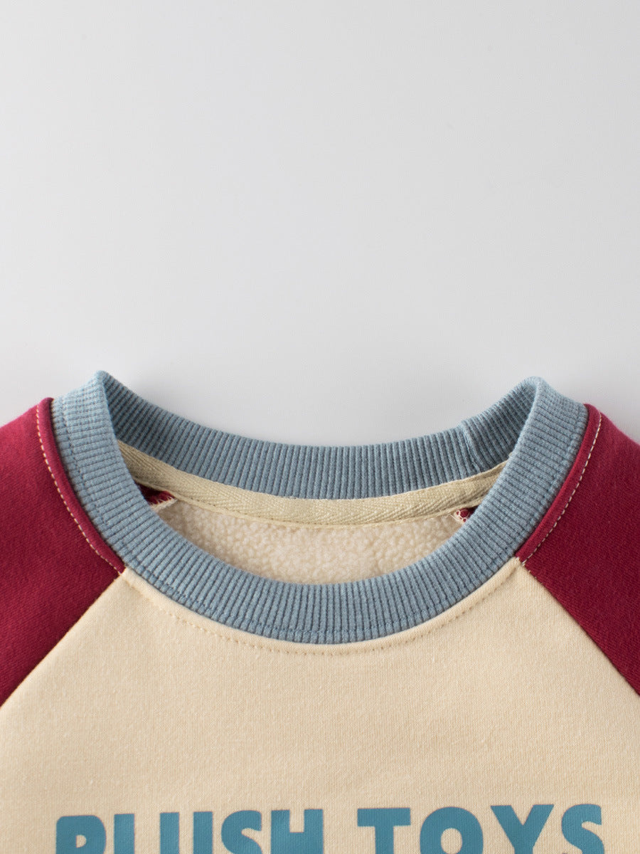 Spring Arrival Kids Girls Cartoon Print Crew Neck Long Sleeves Color Patchwork Top Sweatshirt, MyKids-USA®, Baby & Toddler Outerwear, MyKids-USA -  -  -  -  -  -  - 