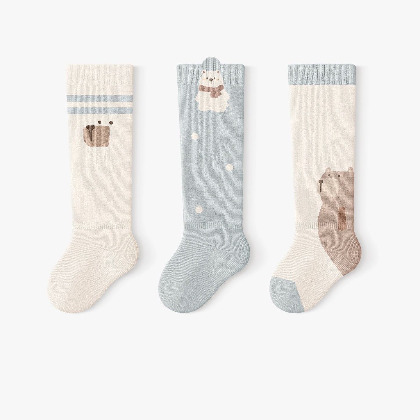 Autumn Arrival Baby Unisex Breathable Cute Cartoon Pattern Stockings 1 Lot=3-Pair Set, MyKids-USA®, Baby & Toddler Socks & Tights, MyKids-USA - Size/Age - XS (0-6M) - Color - Beige -  -  - TR2511142336-A