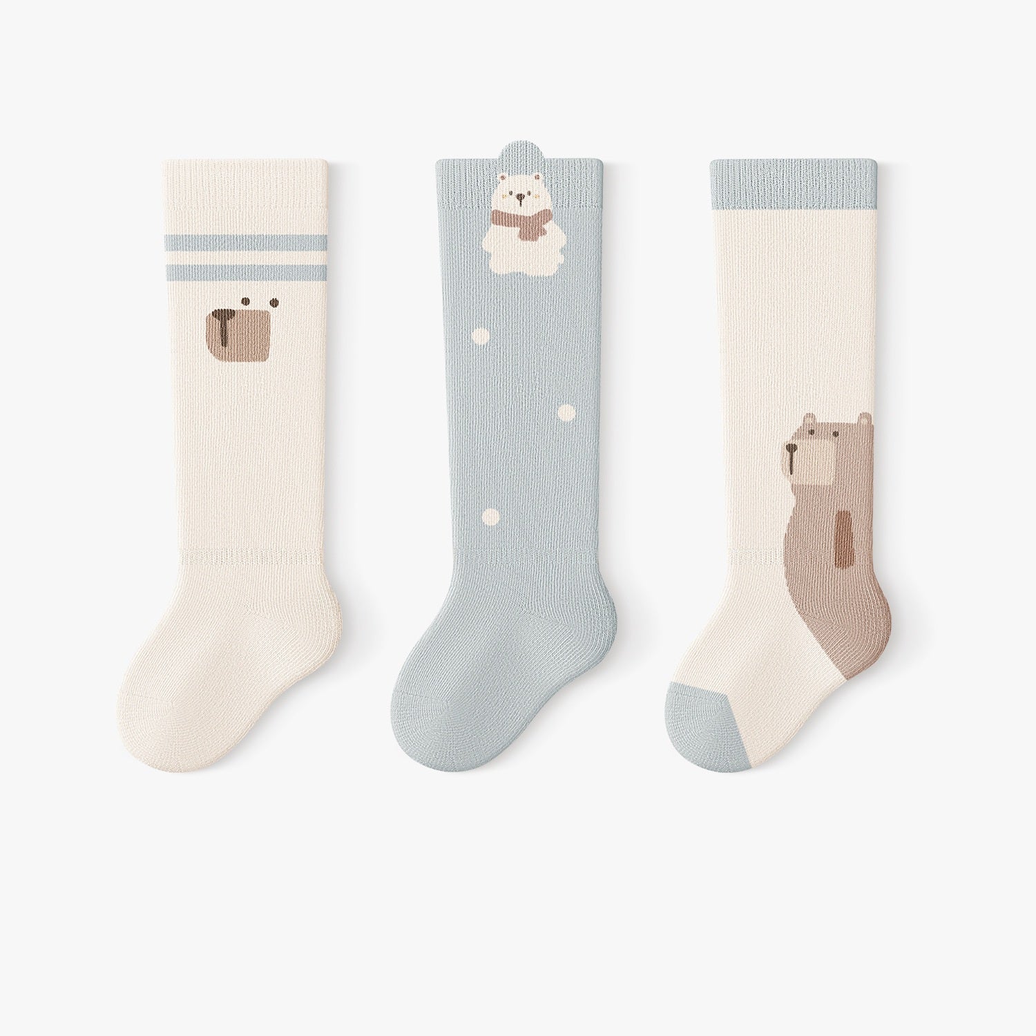 Autumn Arrival Baby Unisex Breathable Cute Cartoon Pattern Stockings 1 Lot=3-Pair Set, MyKids-USA®, Baby & Toddler Socks & Tights, MyKids-USA - Size/Age - XS (0-6M) - Color - Beige -  -  - TR2511142336-A