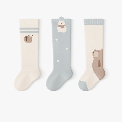 Autumn Arrival Baby Unisex Breathable Cute Cartoon Pattern Stockings 1 Lot=3-Pair Set, MyKids-USA®, Baby & Toddler Socks & Tights, MyKids-USA - Size/Age - XS (0-6M) - Color - Beige -  -  - TR2511142336-A