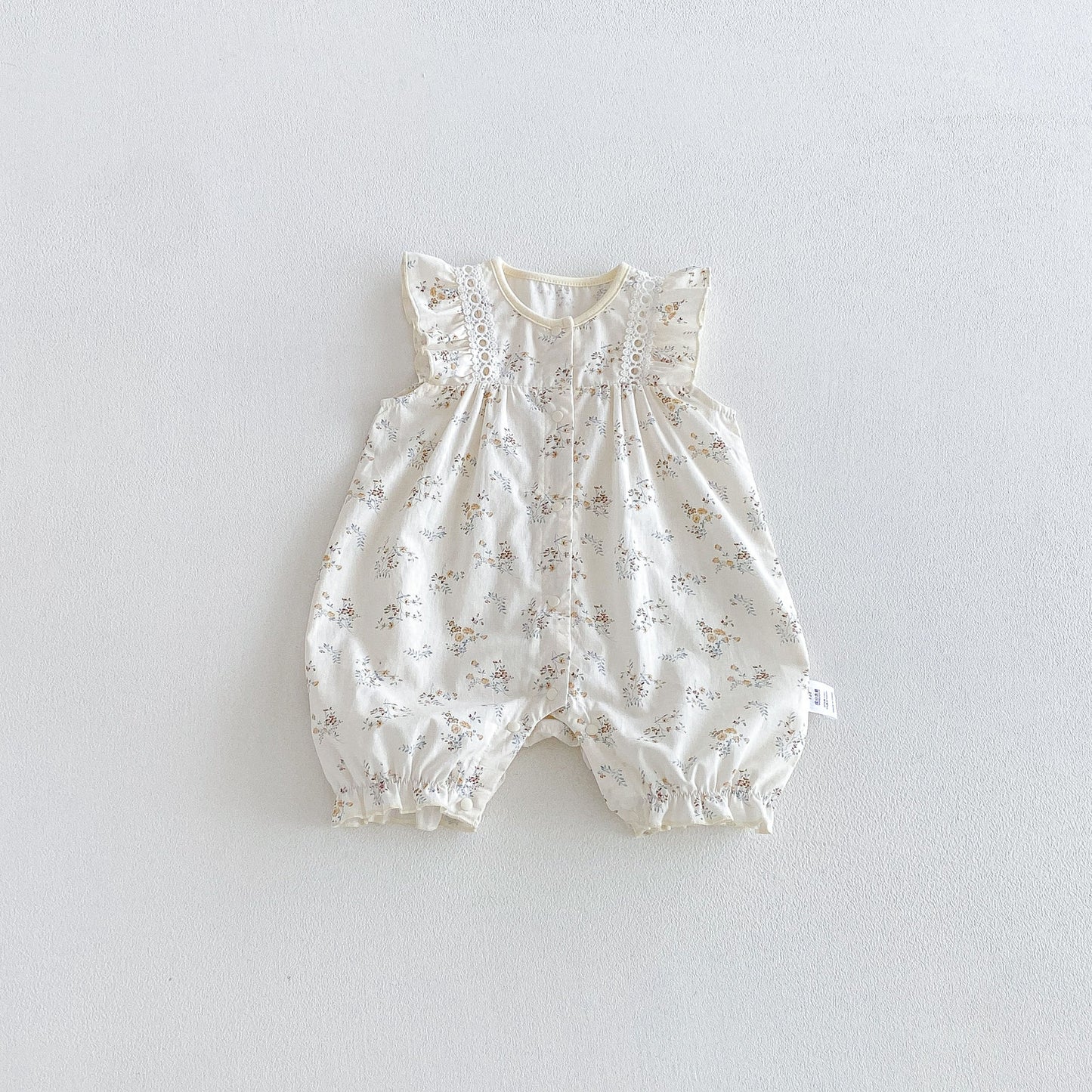 Design Summer Baby Kids Girls Fly Sleeves Floral Pattern Rompers