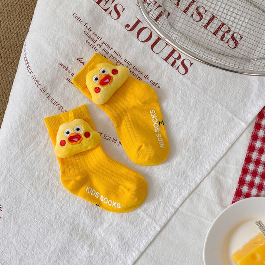 Autumn and Spring Baby Unisex Breathable Simple Cartoon Pattern Socks, MyKids-USA®, Baby & Toddler Socks & Tights, MyKids-USA - Size/Age - S (0-1Y) - Color - Light Yellow -  -  - TR2512062305-I.