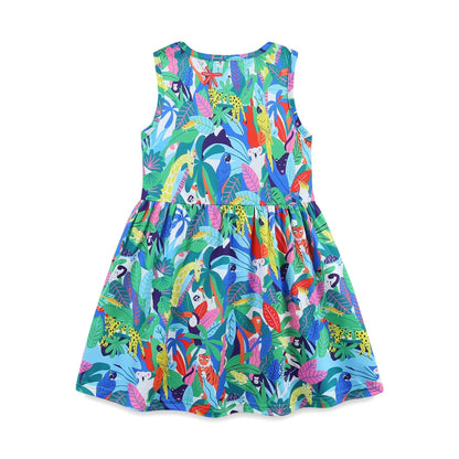 Summer Arrival Jungle and Animals Pattern Sleeveless Dress for Stylish Girls, MyKids-USA®, Baby & Toddler Dresses, MyKids-USA -  -  -  -  -  -  - 