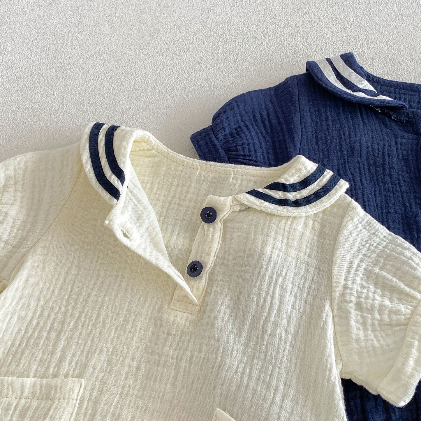 Summer Arrival Baby Girls Short Sleeves Preppy Bodysuit, MyKids-USA®, Bodysuits, MyKids-USA -  -  -  -  -  -  - .