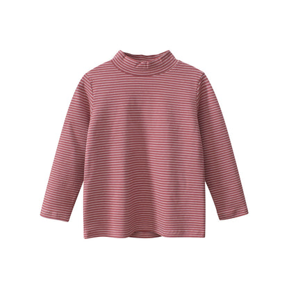 Autumn Baby Kids Girls Striped Long Sleeves Turtle Neck Top Pullover, MyKids-USA®, Baby & Toddler Outerwear, MyKids-USA - Size/Age - 90 (12-24M) - Color - Red -  -  - TR2410302355-A