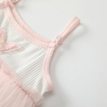Summer Arrival Baby Girls Cute Color Patchwork Butterfly Pattern Sleeveless Tulle Dress Design Onesies, MyKids-USA®, Baby One-Pieces, MyKids-USA -  -  -  -  -  -  - 